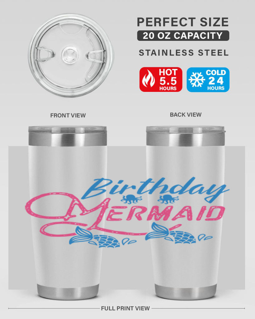 Birthday Mermaid 71#- mermaid- Tumbler