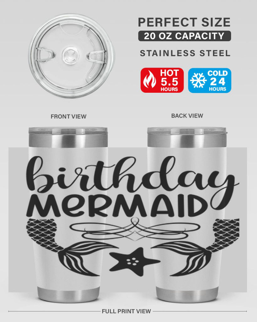 Birthday mermaid 76#- mermaid- Tumbler