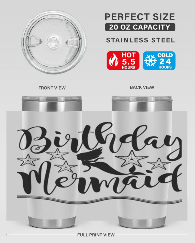 Birthday mermaid 77#- mermaid- Tumbler