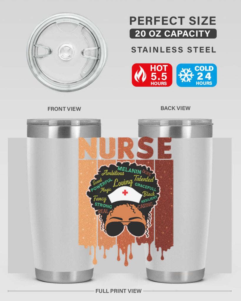 Black Nurse African Melanin Juneteenth 22#- Juneteenth- tumbler