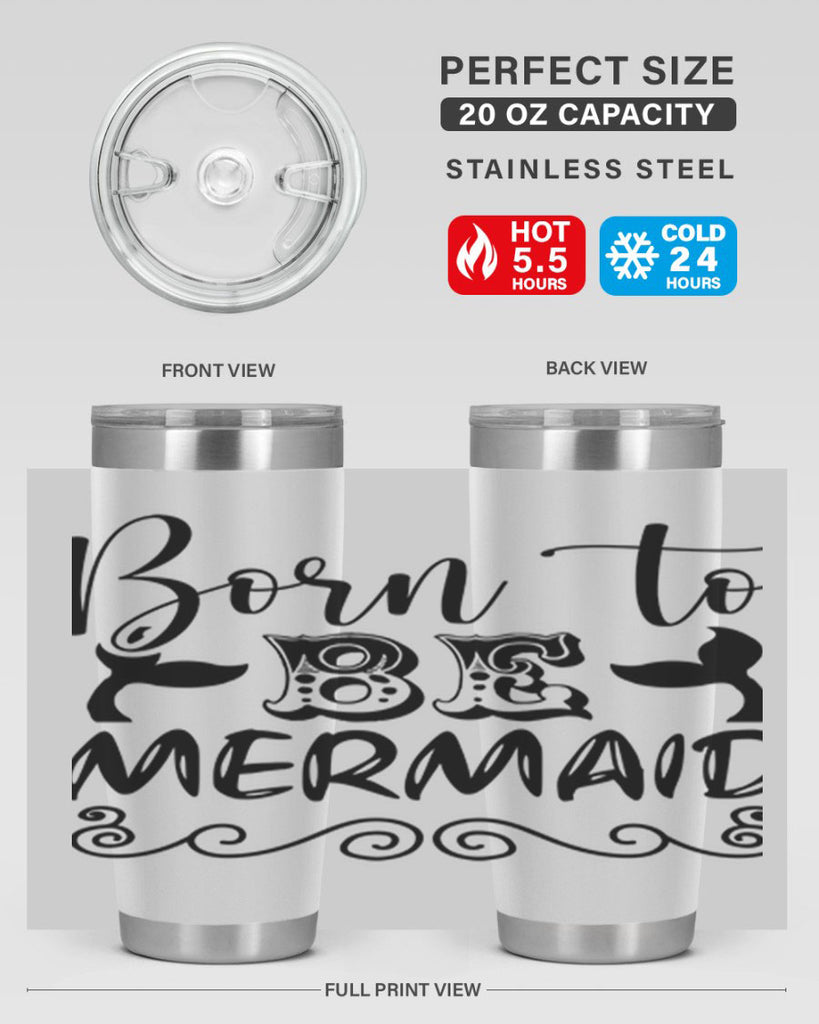 Born to be mermaid 84#- mermaid- Tumbler