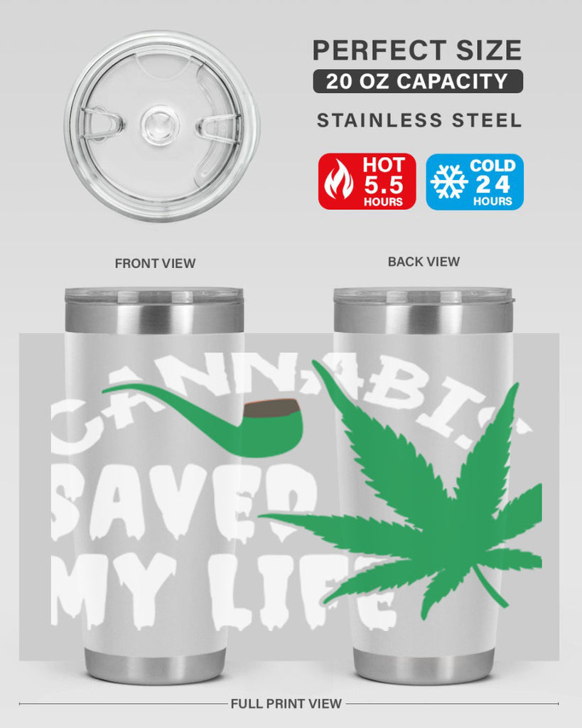 Cannabis saved my life 53#- marijuana- Tumbler