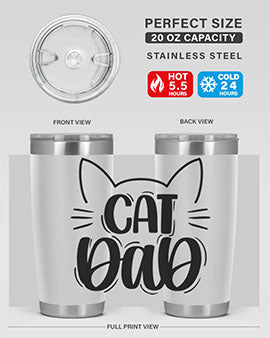 Cat Dad Style 81#- cat- Tumbler
