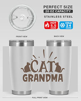 Cat Grandma Style 4#- cat- Tumbler