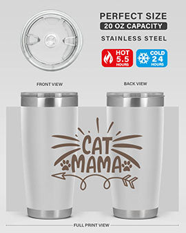Cat Mama Style 5#- cat- Tumbler