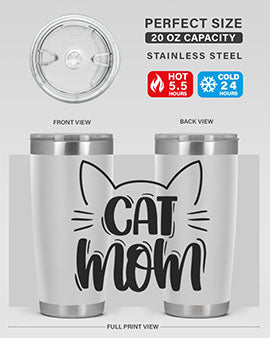 Cat Mom Style 85#- cat- Tumbler