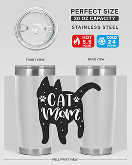 Cat Mom Style 86#- cat- Tumbler