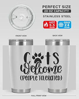 Cats Welcome Style 91#- cat- Tumbler