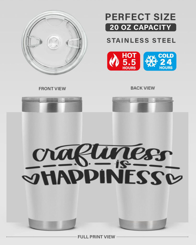 Craftiness Is Happiness 35#- crafting- Tumbler