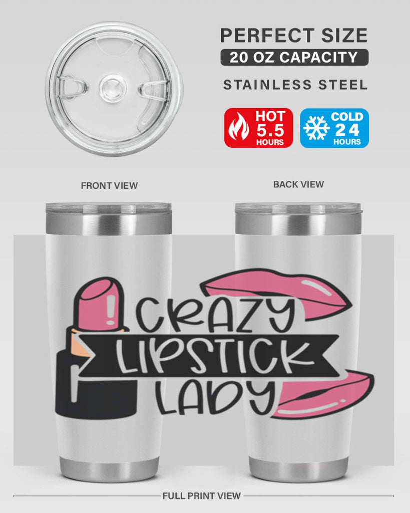 Crazy Lipstick Lady Style 108#- make up- Tumbler