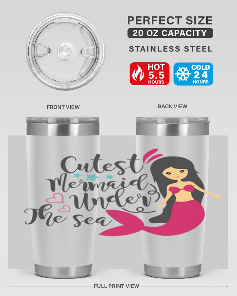 Cutest Mermaid under the sea 95#- mermaid- Tumbler