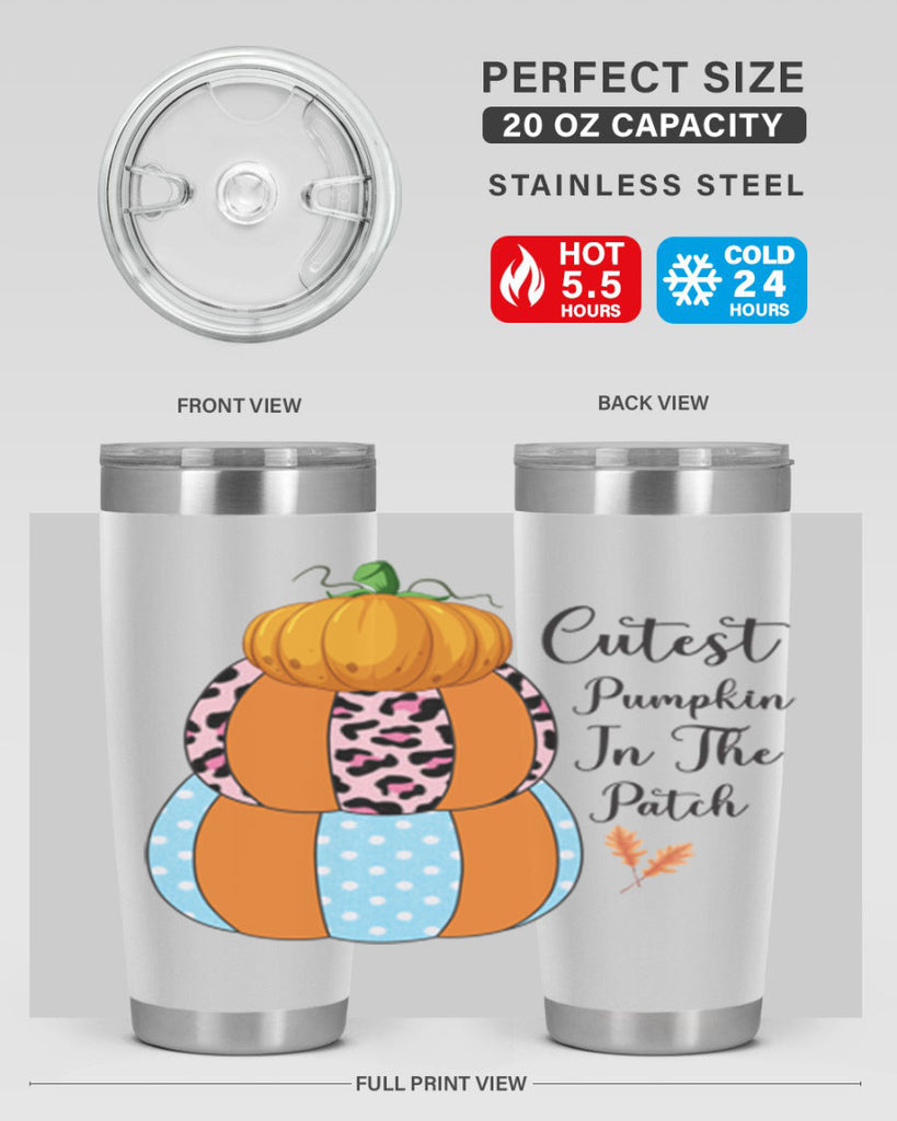 Cutest Pumpkin in the Patch 64#- fall- Tumbler
