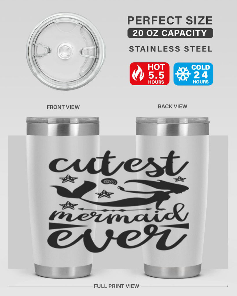Cutest mermaid ever design 103#- mermaid- Tumbler