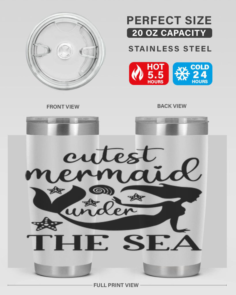 Cutest mermaid under the sea 110#- mermaid- Tumbler