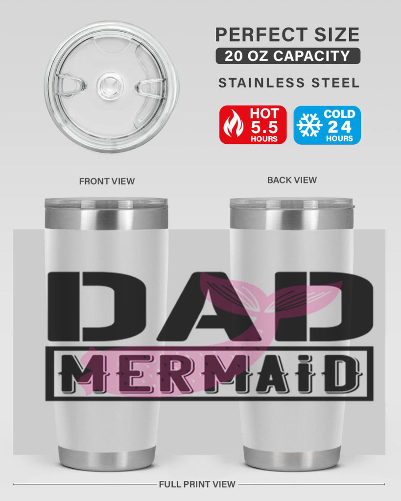 Dad mermaid 111#- mermaid- Tumbler