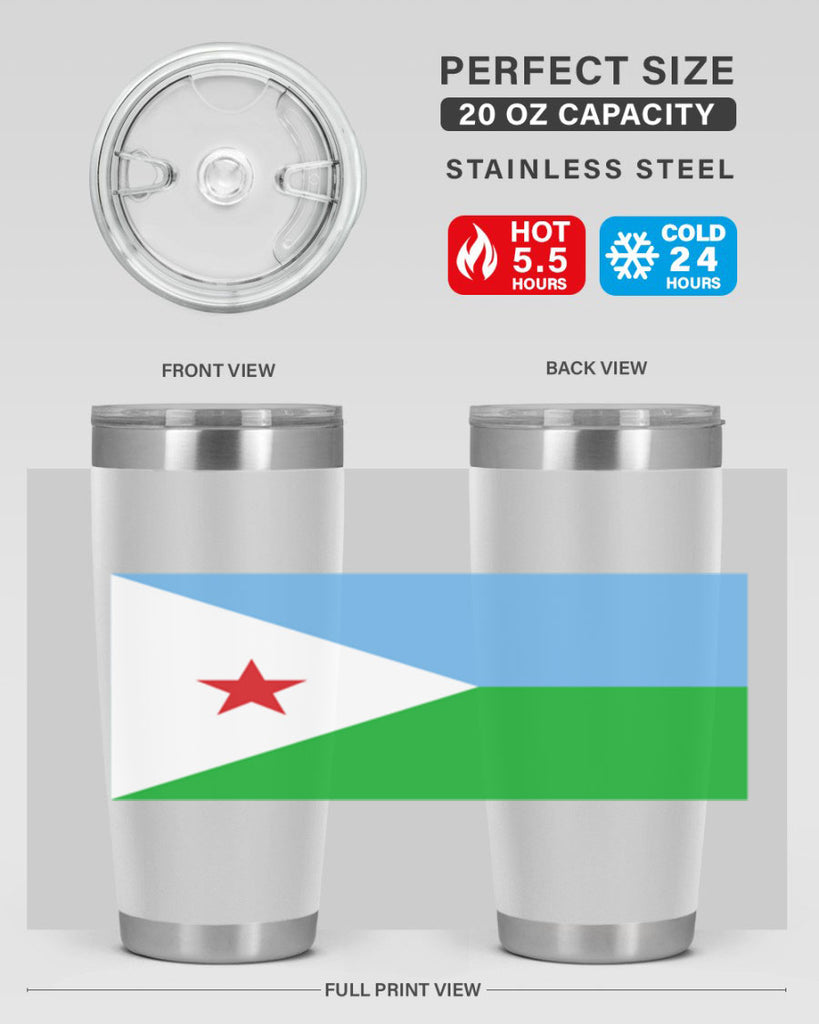 Djibouti 150#- world flags- Tumbler