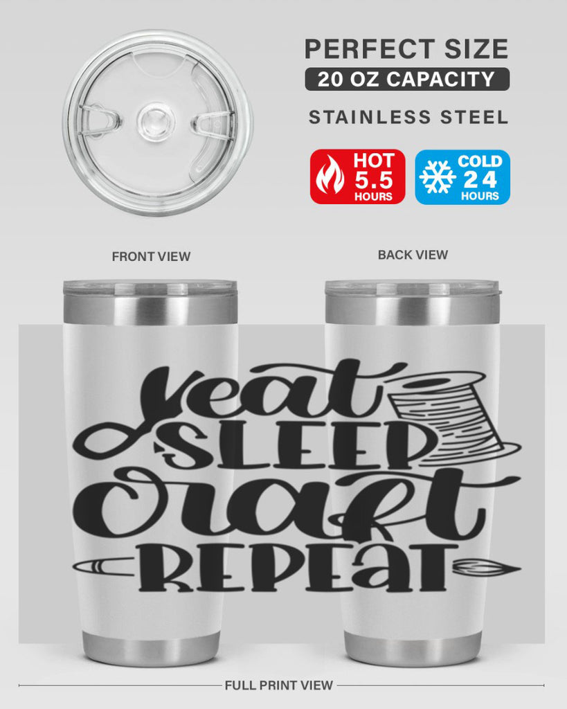 Eat Sleep Craft Repeat 29#- crafting- Tumbler