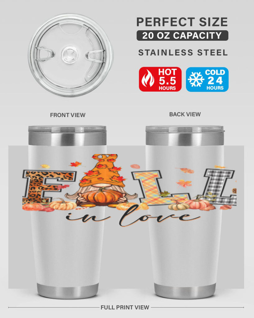 FALLinloveFallGnome 151#- fall- Tumbler