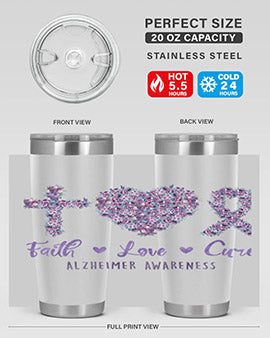 Faih Love Cure AlzheimerS Awareness 137#- alzheimers- Tumbler