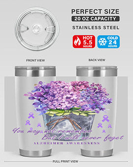 Flower Remember AlzheimerS Awareness 148#- alzheimers- Tumbler