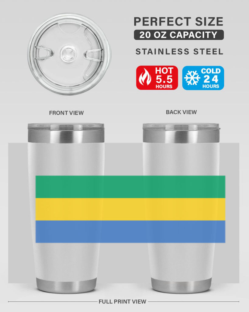 Gabon 136#- world flags- Tumbler