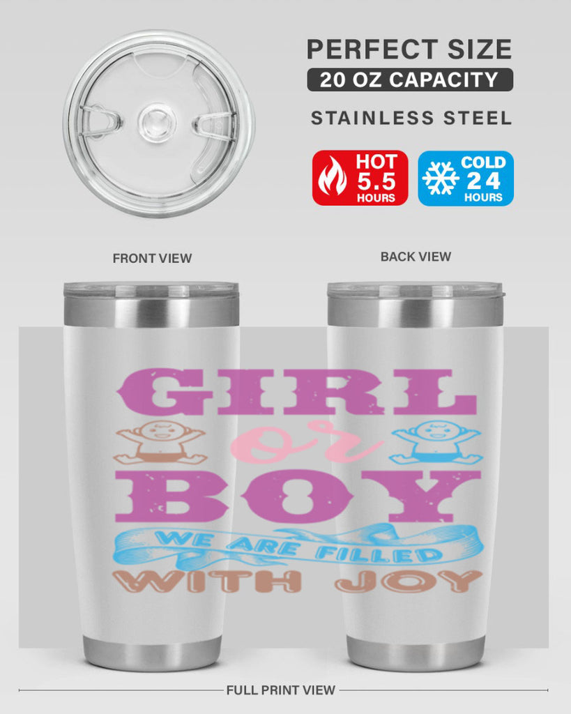 Girl or boy we are filled with joy Style 38#- baby shower- tumbler