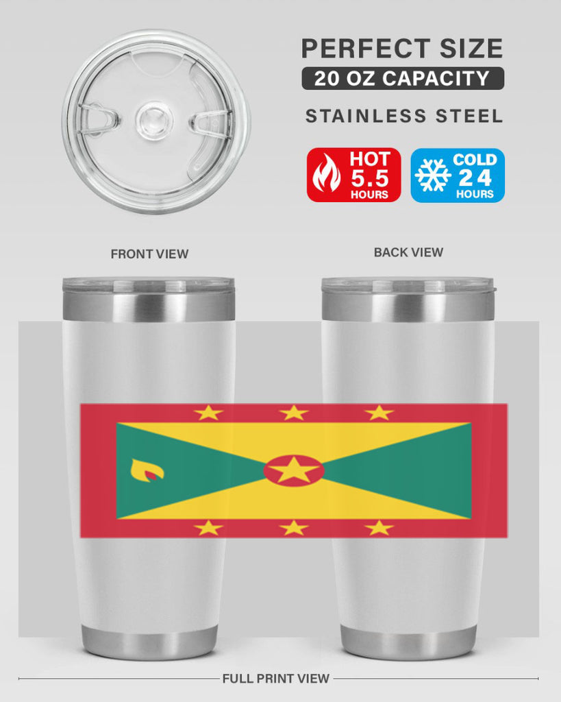 Grenada 130#- world flags- Tumbler