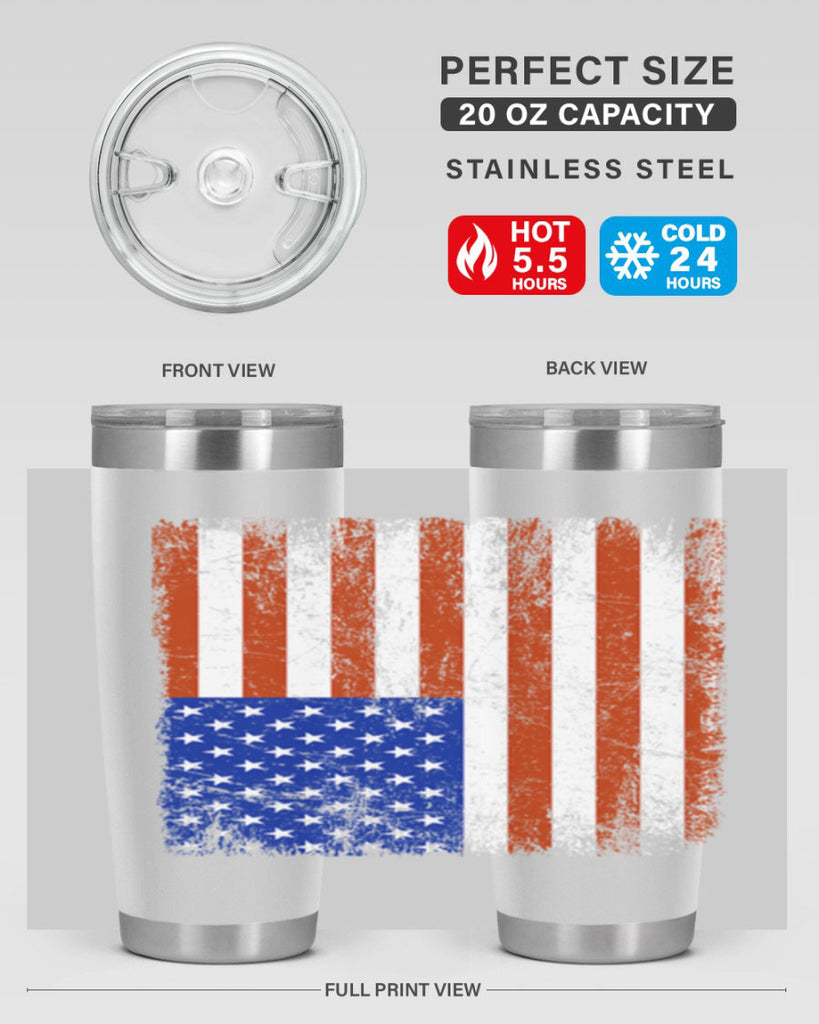 Grunge Flag 52#- Us Flags- Tumbler