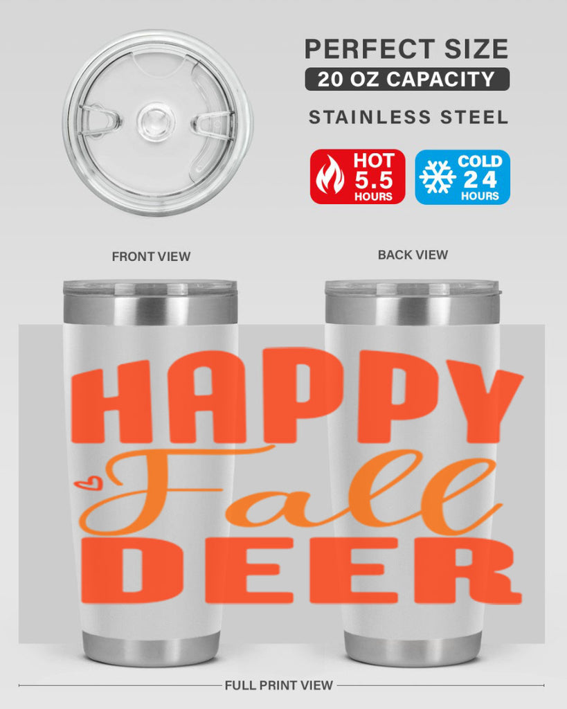 Happy Fall Deer Design 218#- fall- Tumbler