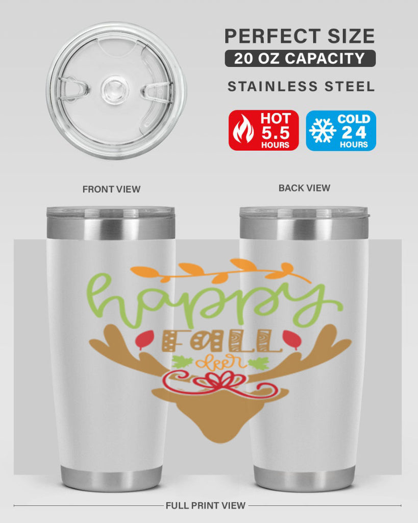 Happy Fall deer 219#- fall- Tumbler
