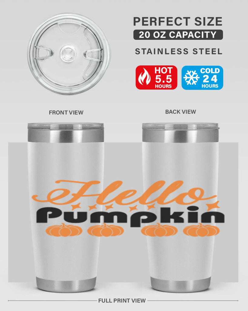 Hello Pumpkin 292#- fall- Tumbler