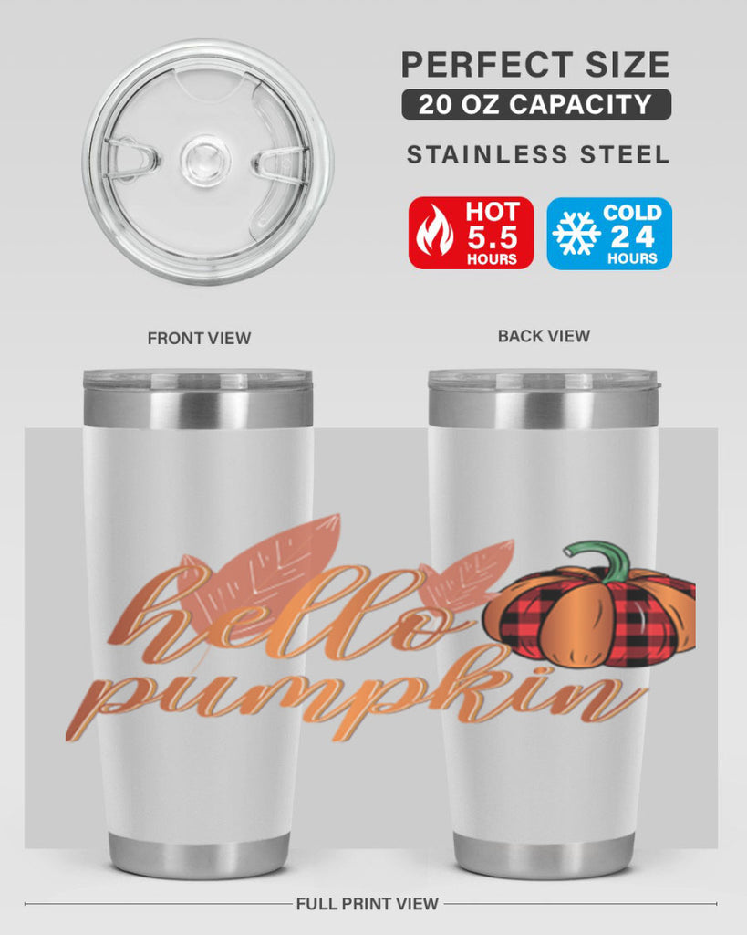 Hello Pumpkin 294#- fall- Tumbler