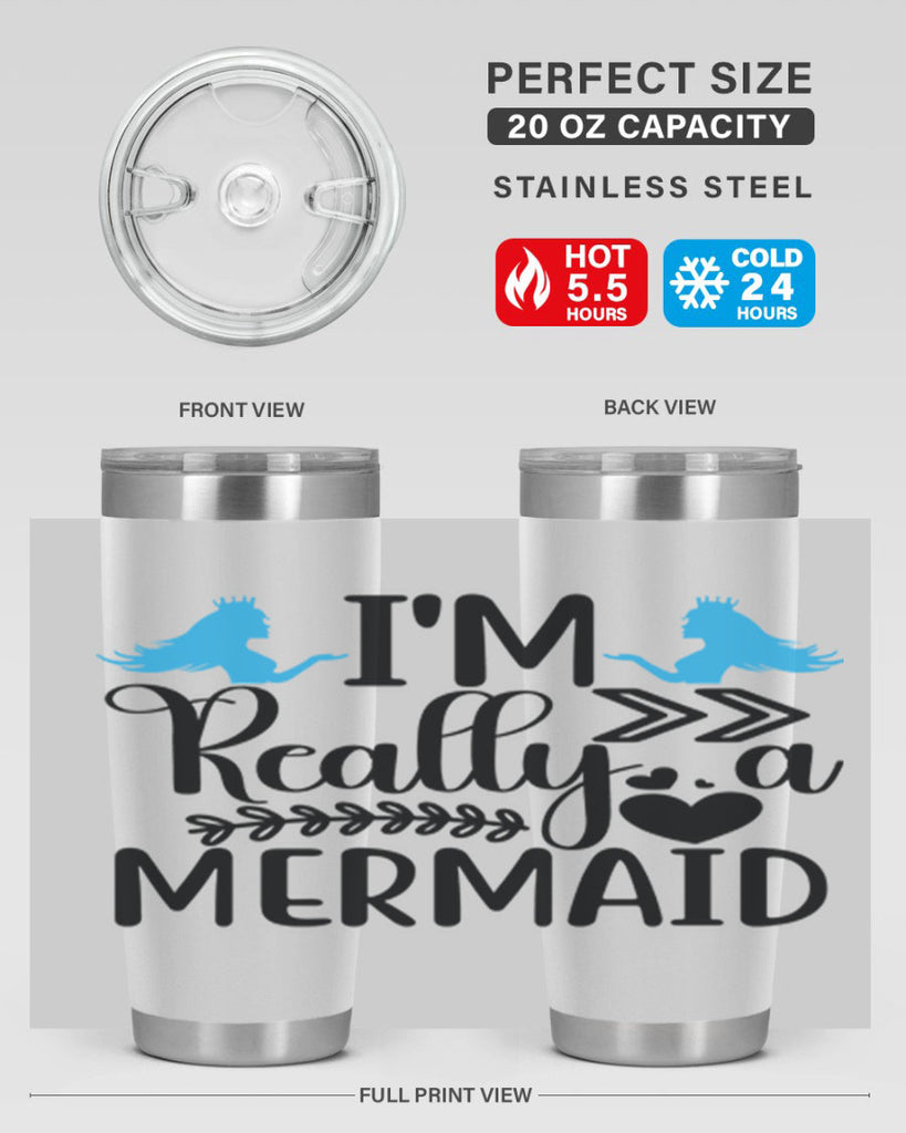 Im Really a Mermaid 262#- mermaid- Tumbler