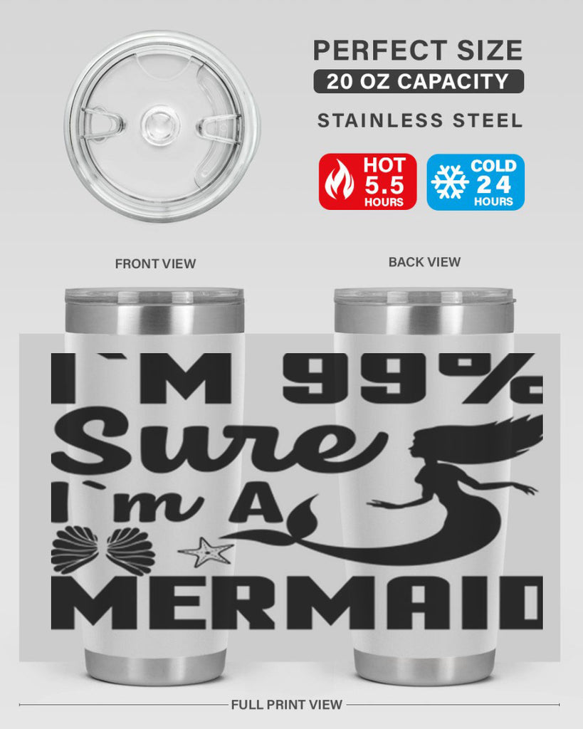 Im sure im a 253#- mermaid- Tumbler