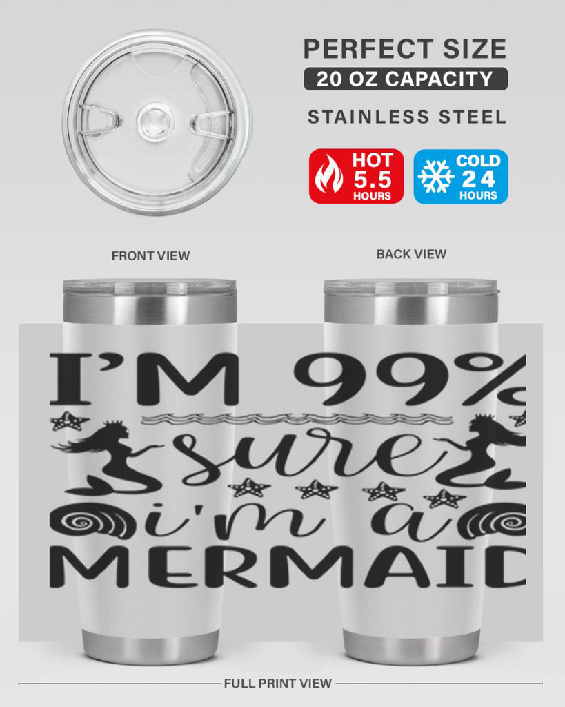 Im sure im a 254#- mermaid- Tumbler