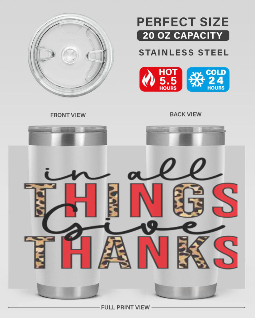 In all things give thanks 352#- fall- Tumbler