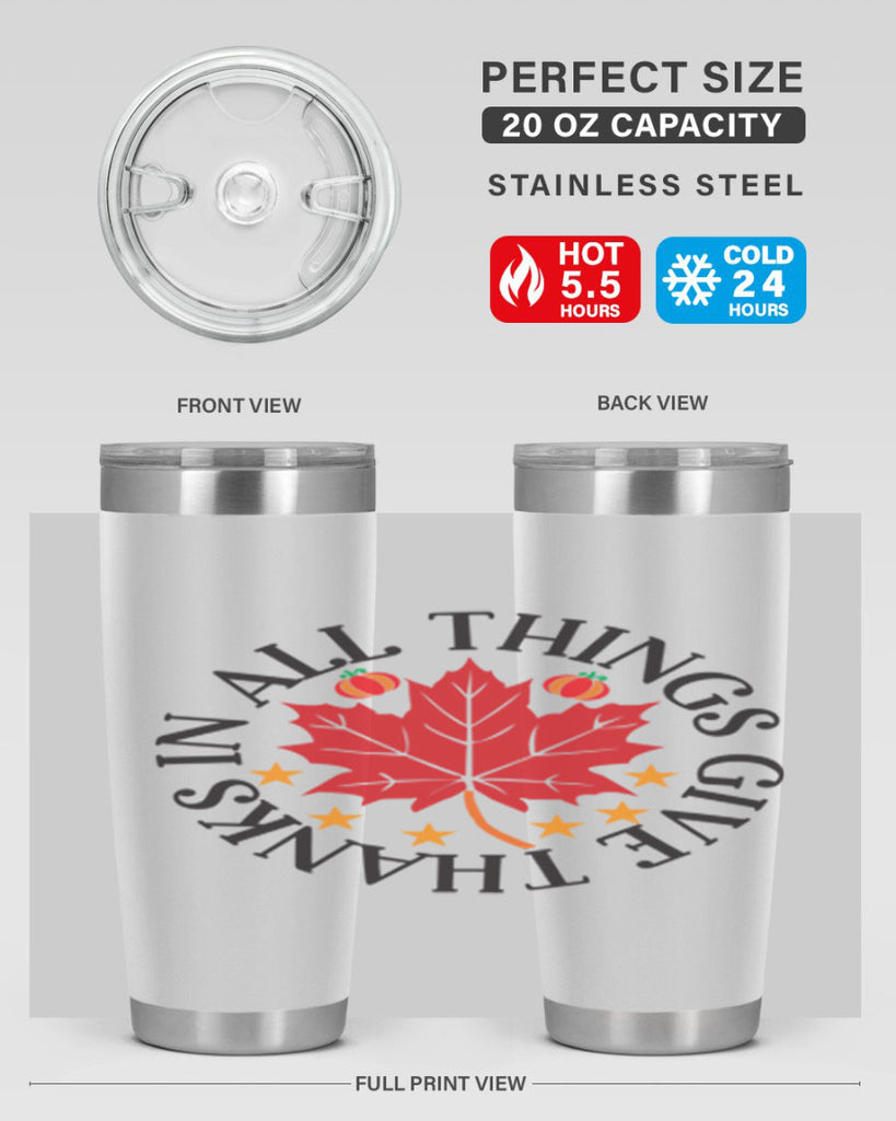 Inallthingsgivethanks 353#- fall- Tumbler