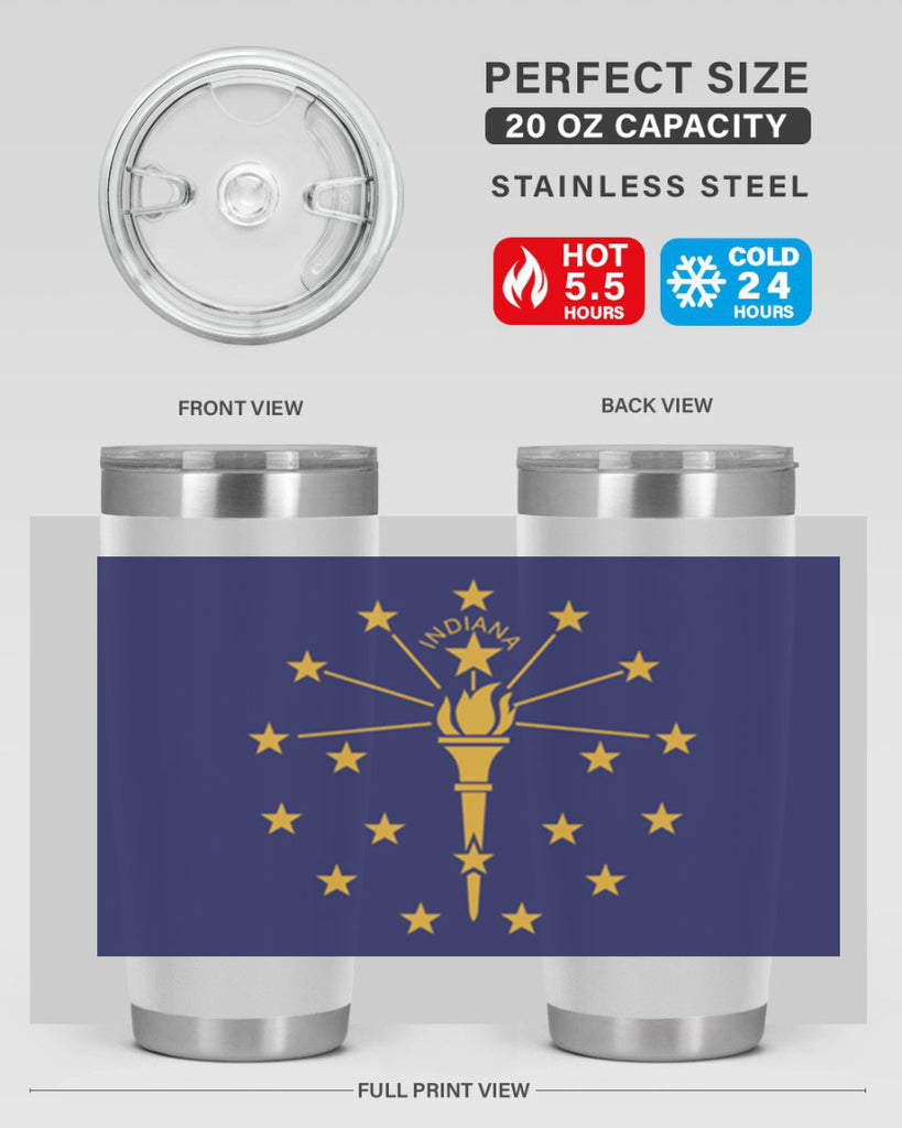 Indiana 38#- Us Flags- Tumbler