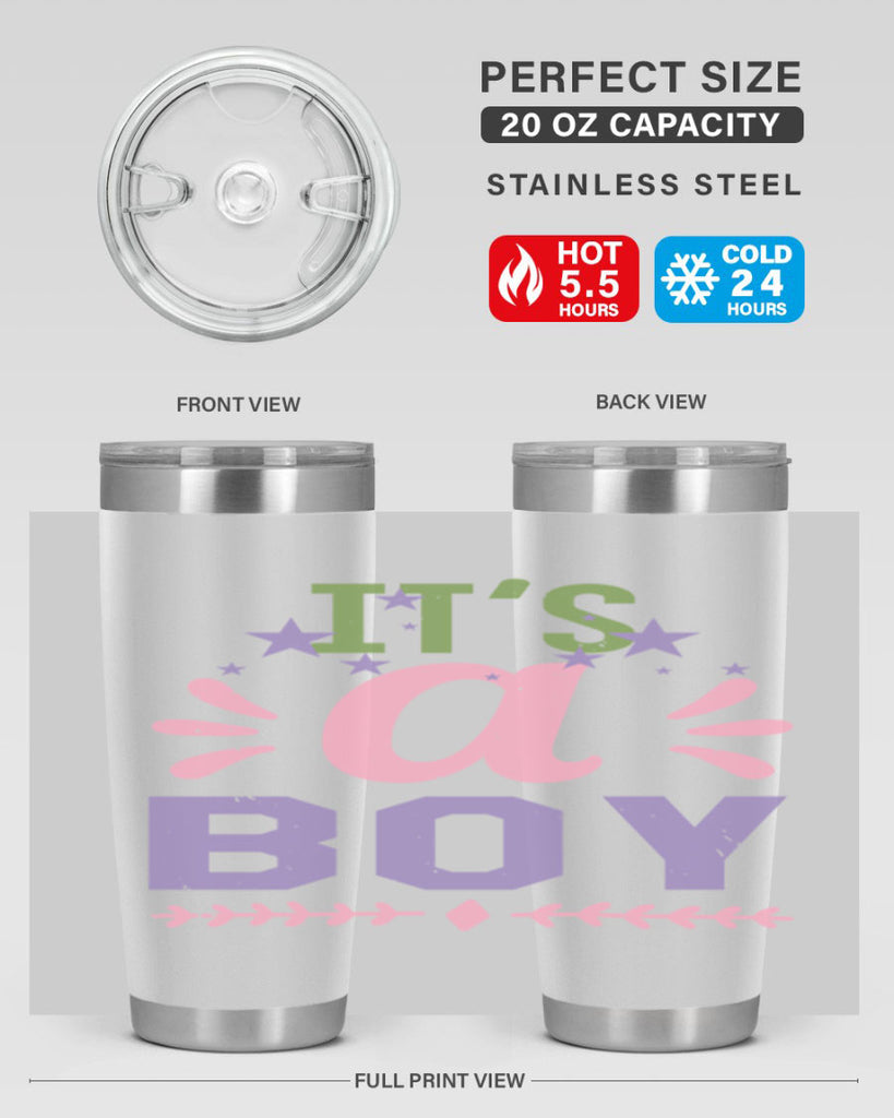 Its a boy Style 33#- baby shower- tumbler