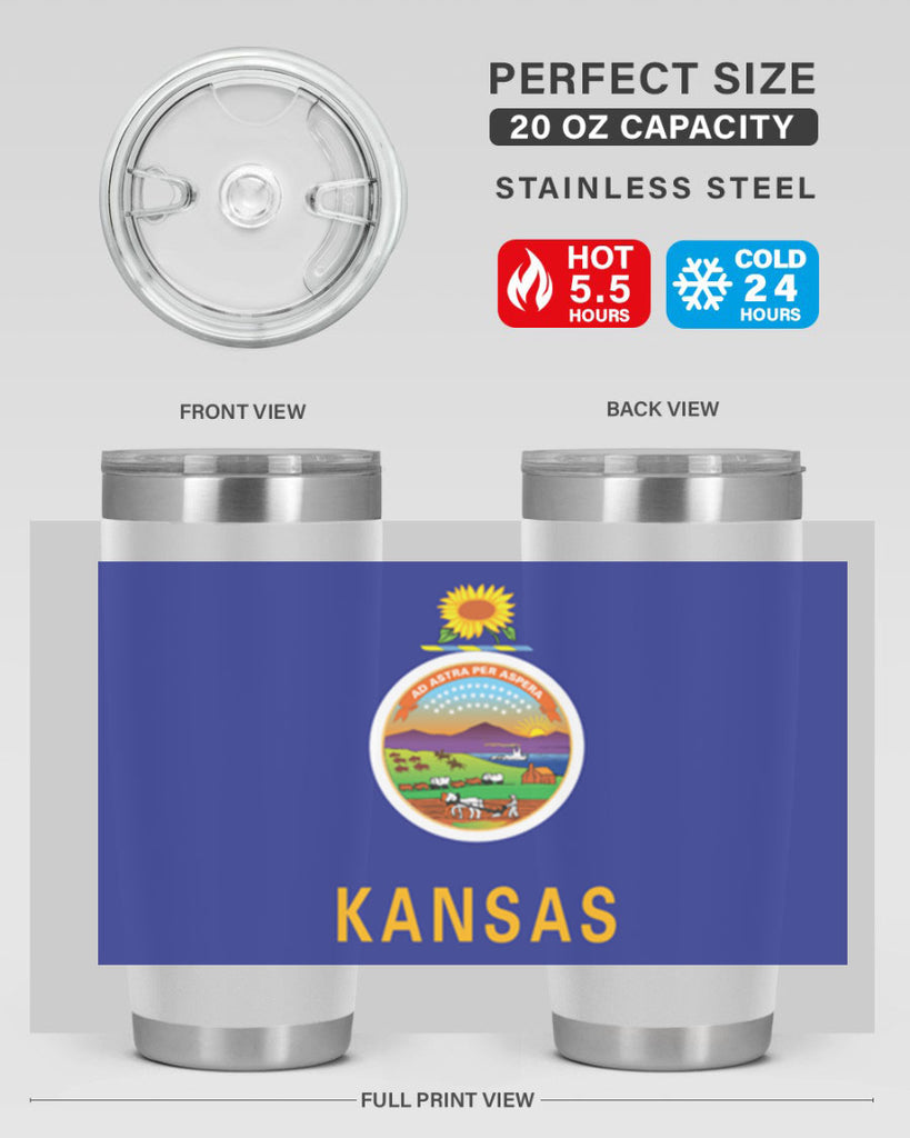 Kansas 36#- Us Flags- Tumbler