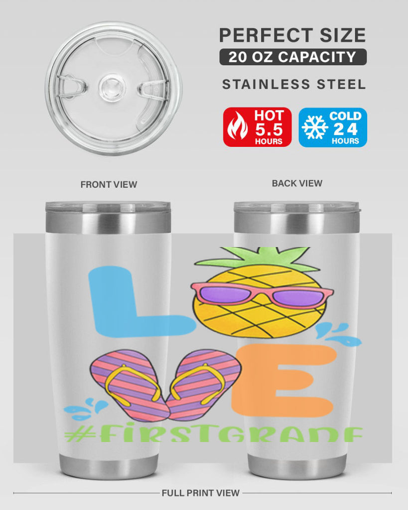 LOVE 1st Grade Summer Pineapple 8#- 1st grade- Tumbler