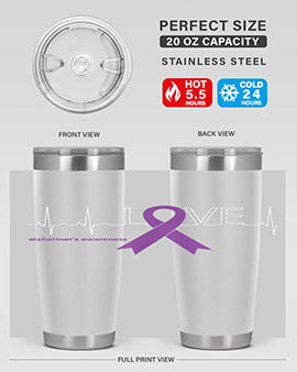 LOVE Gifts for Survivors National Alzheimers Awareness 191#- alzheimers- Tumbler