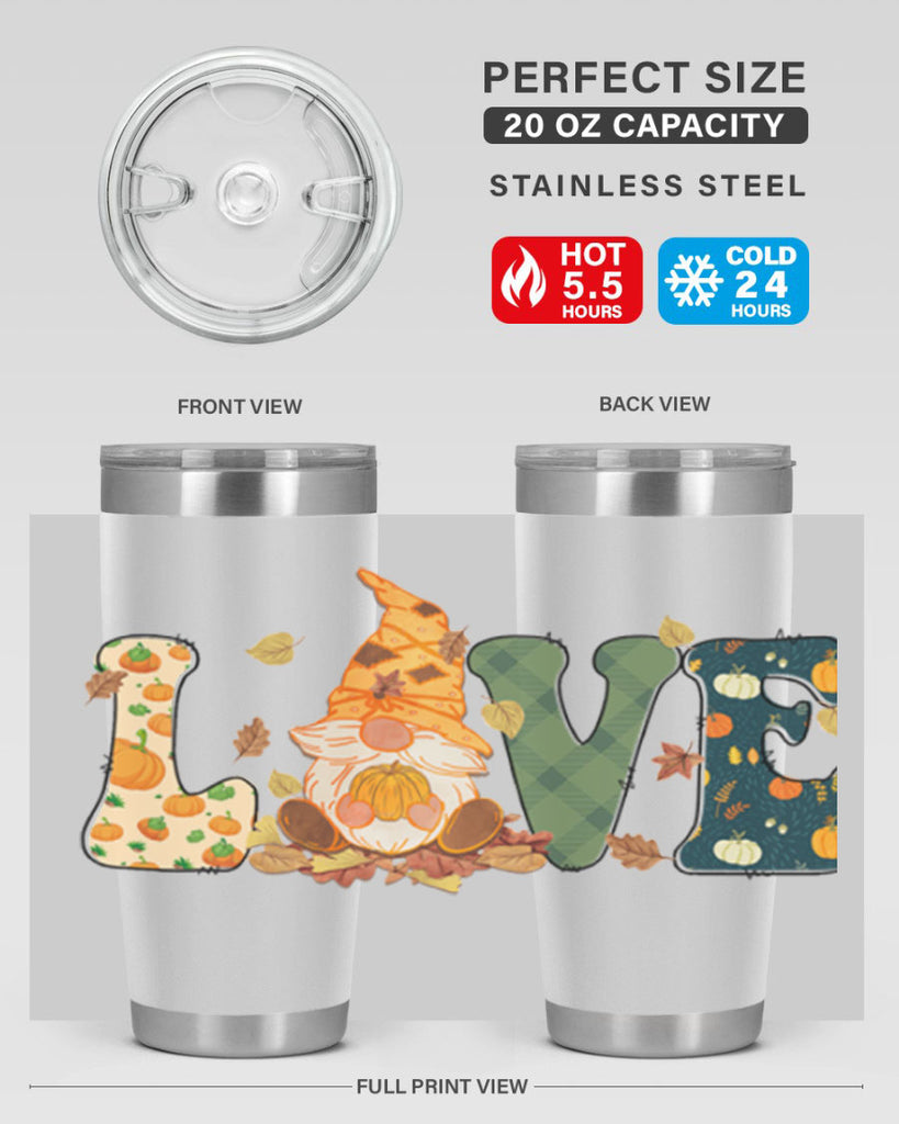 LOVEFallAutumnGnome 415#- fall- Tumbler