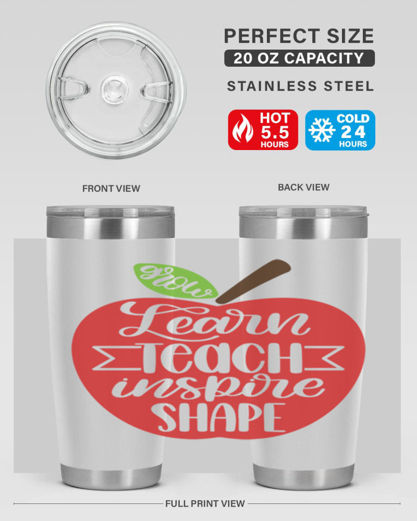 Learn Teach Inspire Shape Style 68#- teacher- tumbler