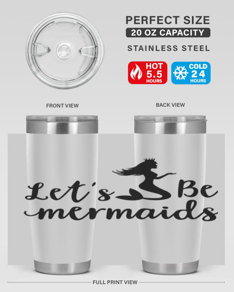 Lets be mermaids design 302#- mermaid- Tumbler