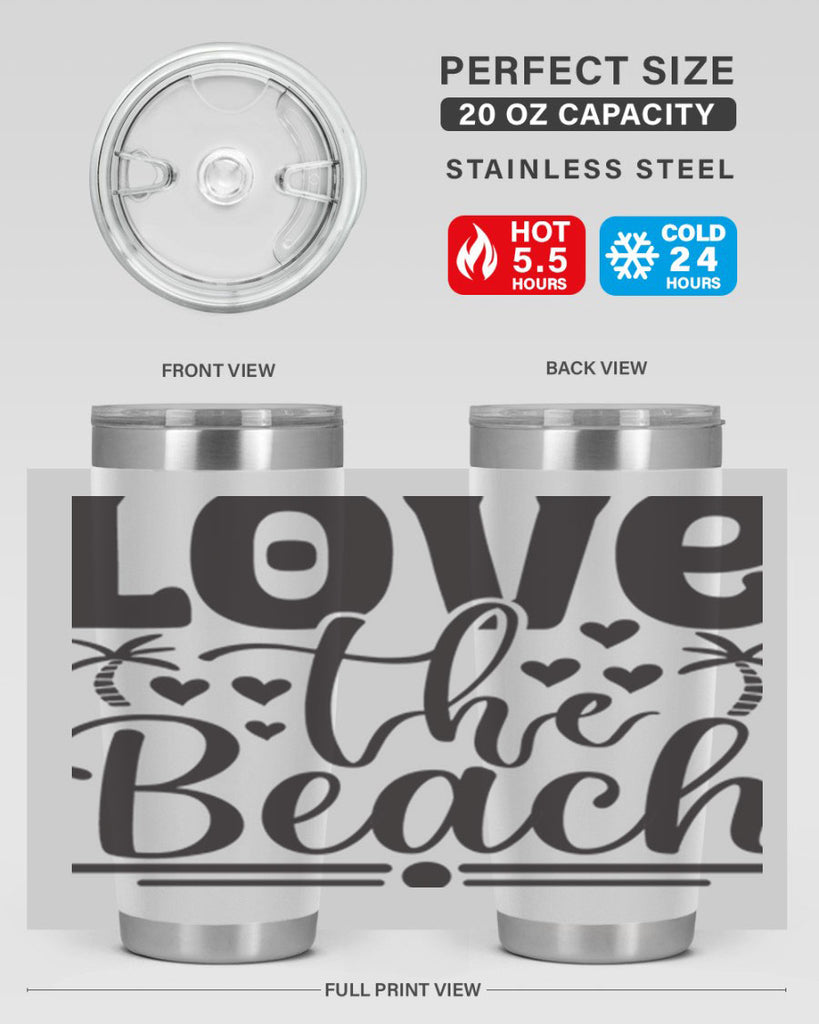 Love the beach 307#- mermaid- Tumbler