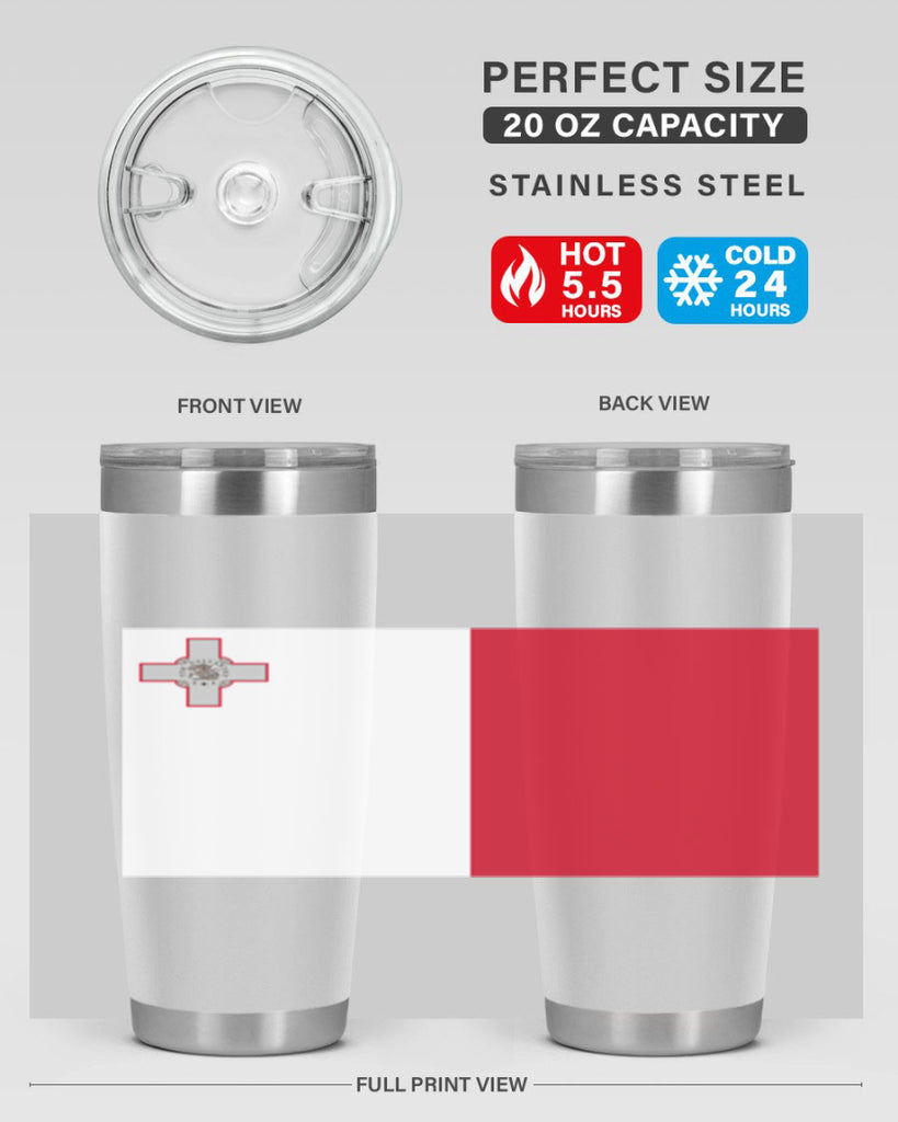 Malta 91#- world flags- Tumbler