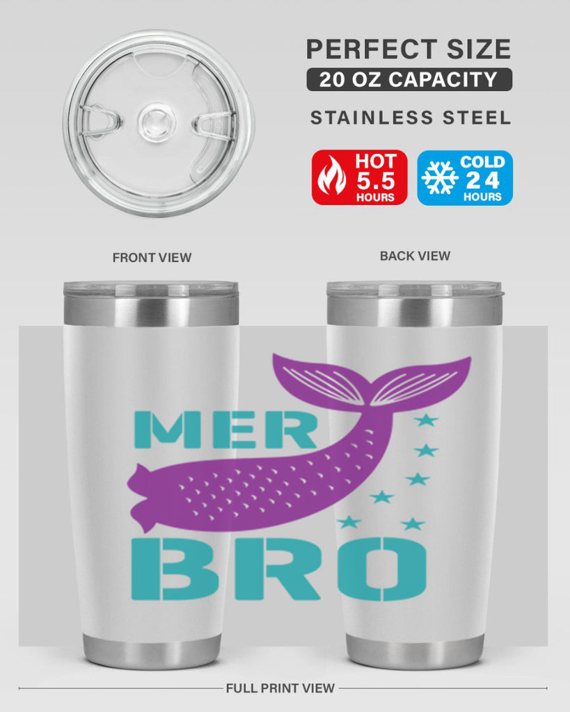 Mer Bro 322#- mermaid- Tumbler