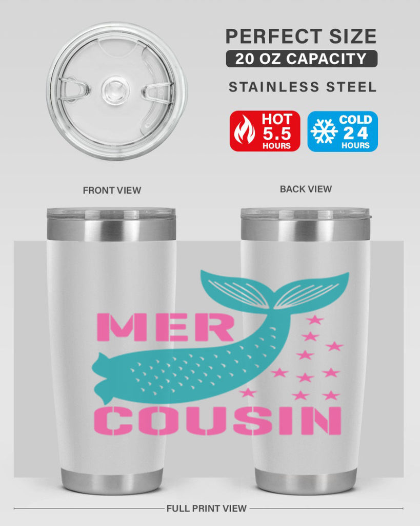 Mer Cousin 324#- mermaid- Tumbler