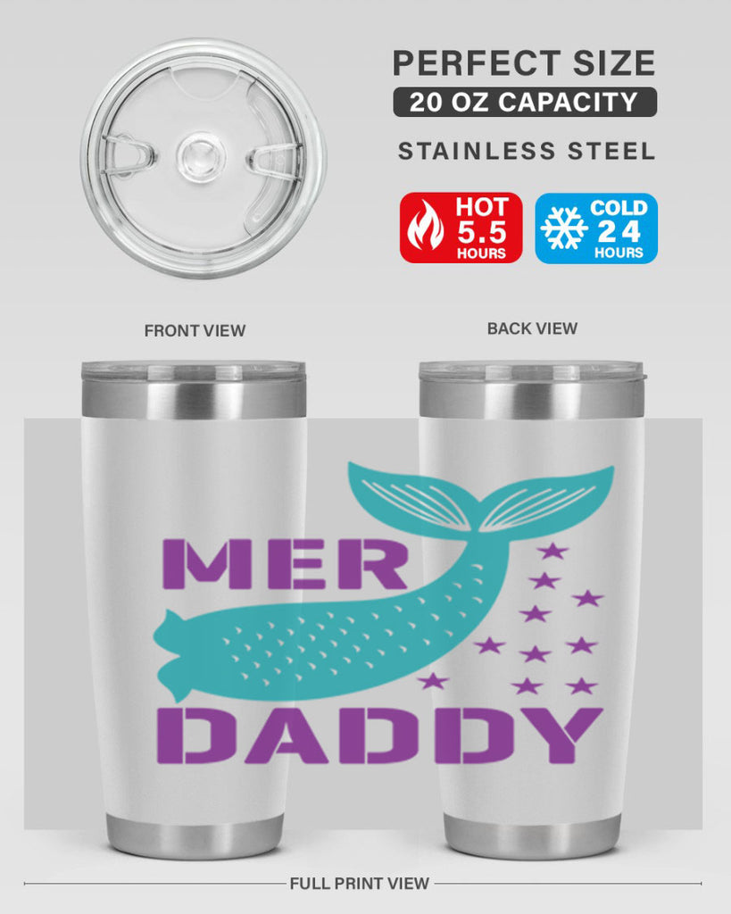 Mer Daddy 326#- mermaid- Tumbler